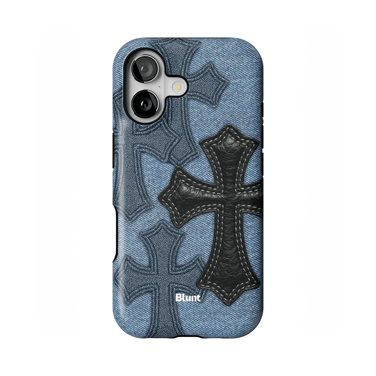 Denim Black Cross iPhone Case
