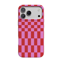 Vibe Check | Pink Checkerboard Case