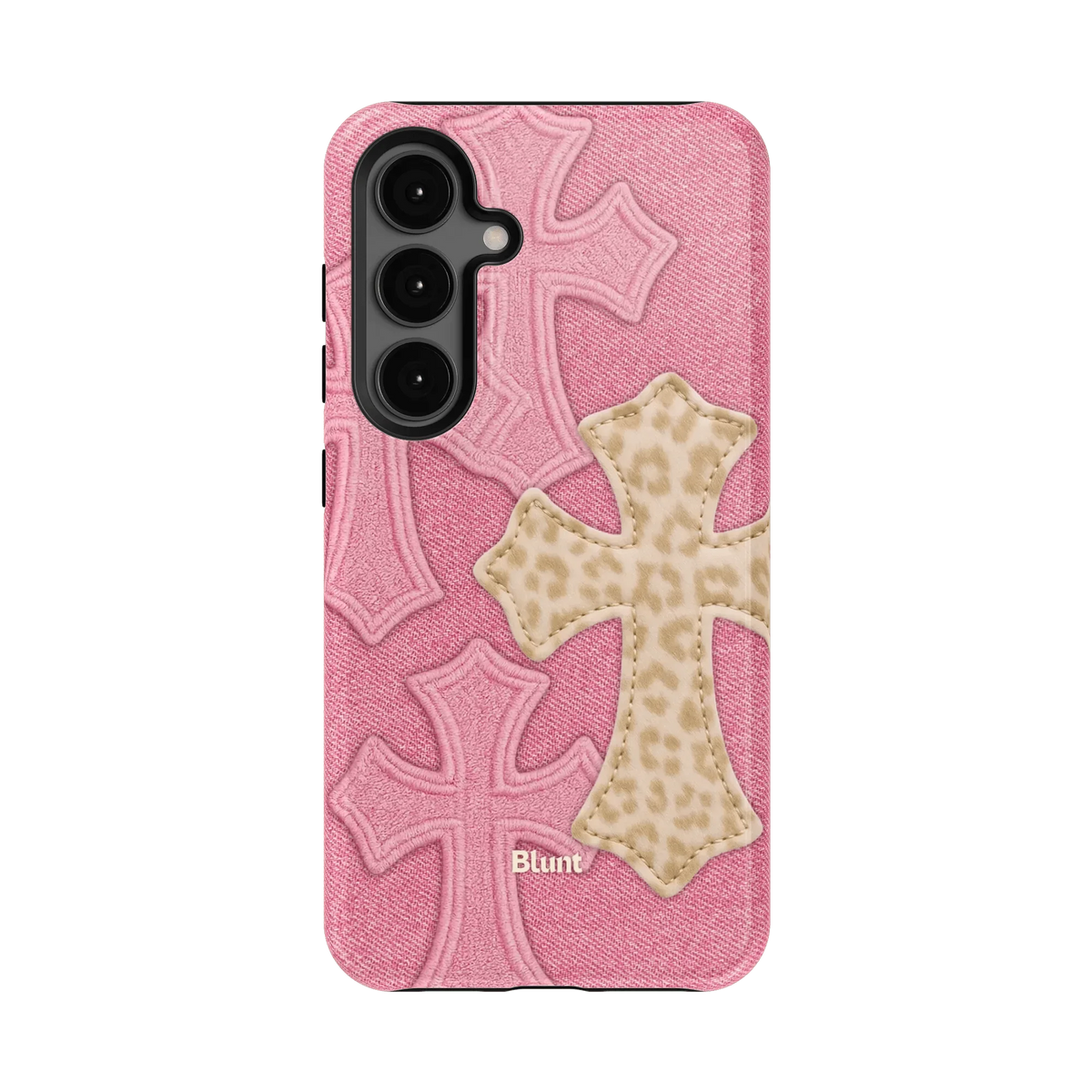 Pink Cheetah Cross Samsung Case